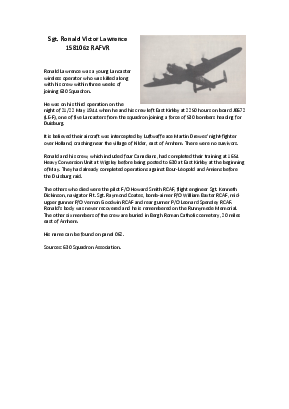 A preview of a PDF biography for Lawrence, Ronald Victor
